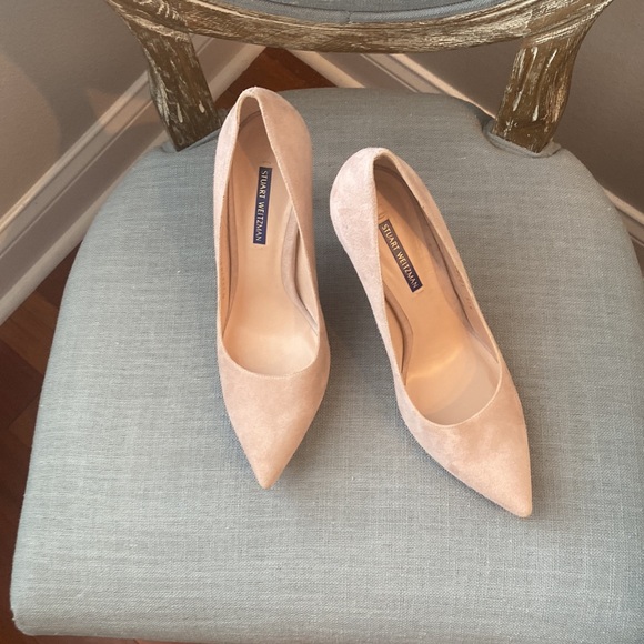 Stuart Weitzman 100mm Pink Suede Pumps Size 9 1/2 - Picture 7 of 13